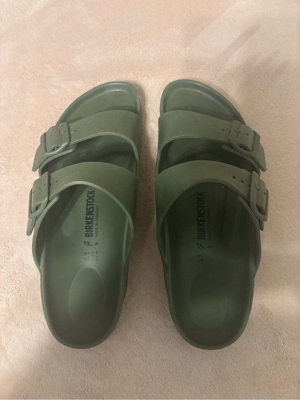 Birkenstock Arizona EVA Sandals Olive Green Size 41 Waterproof